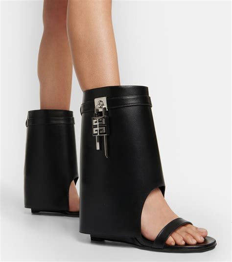 givenchy sandals shark lock|Shark Lock sandals in leather .